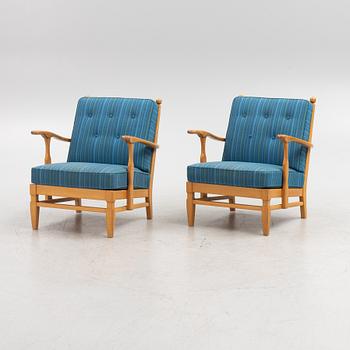 Armchairs, a pair, Diö-möbler, second half of the 20th century.