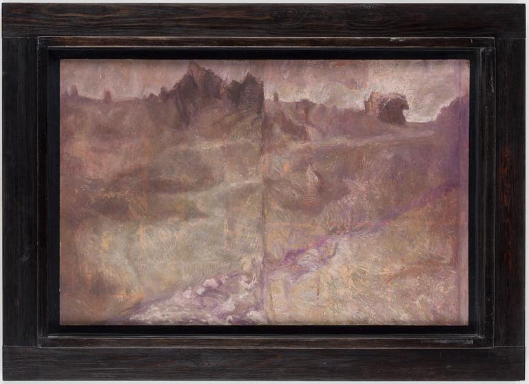 JAN SVENUNGSSON, oil on panel, signed on verso and dated -87.