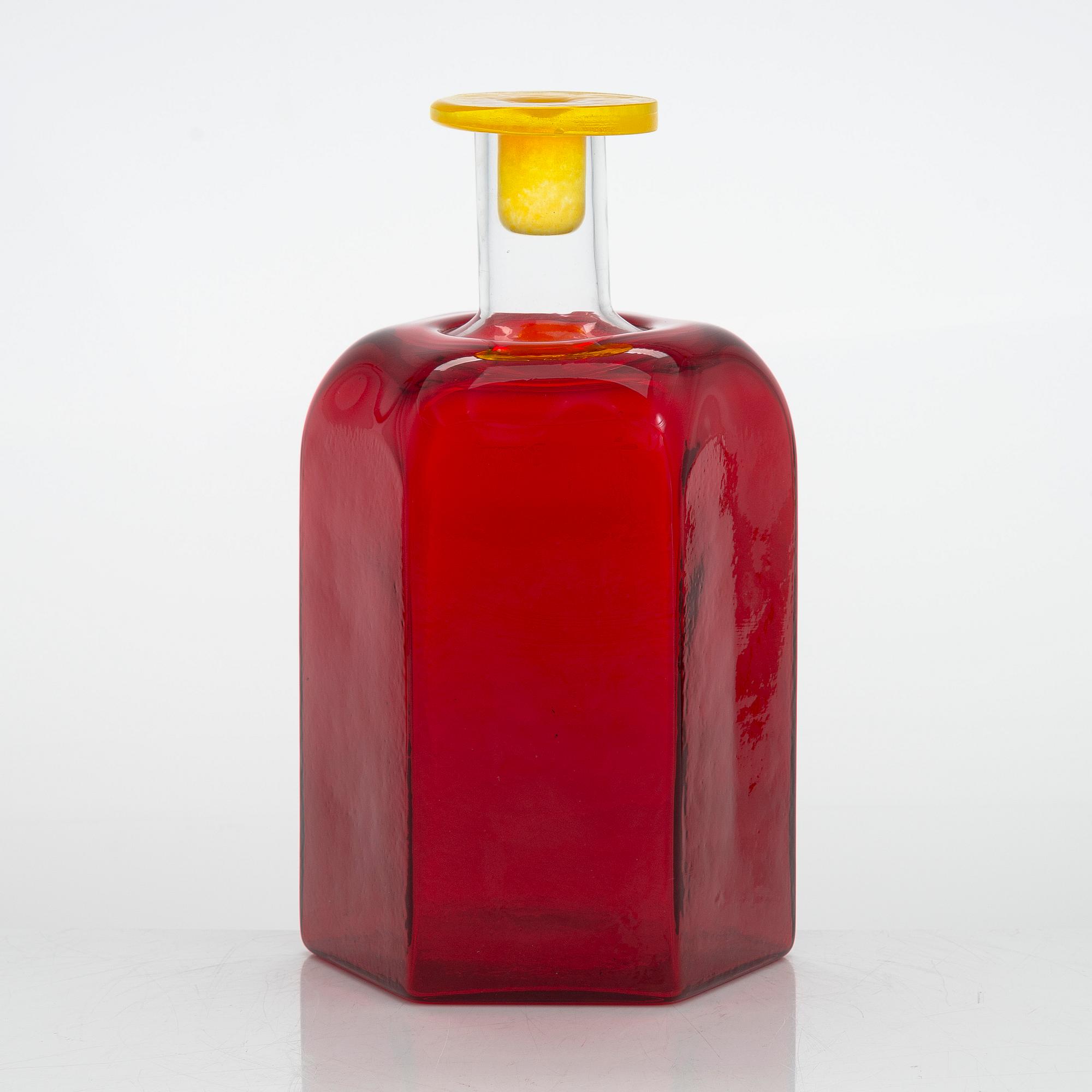 Markku Salo, flaska, signerad Markku Salo, Nuutajärvi.