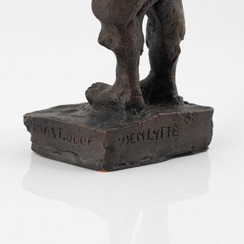 Bror Marklund, skulptur, signerad, brons, höjd 21,5 cm.
