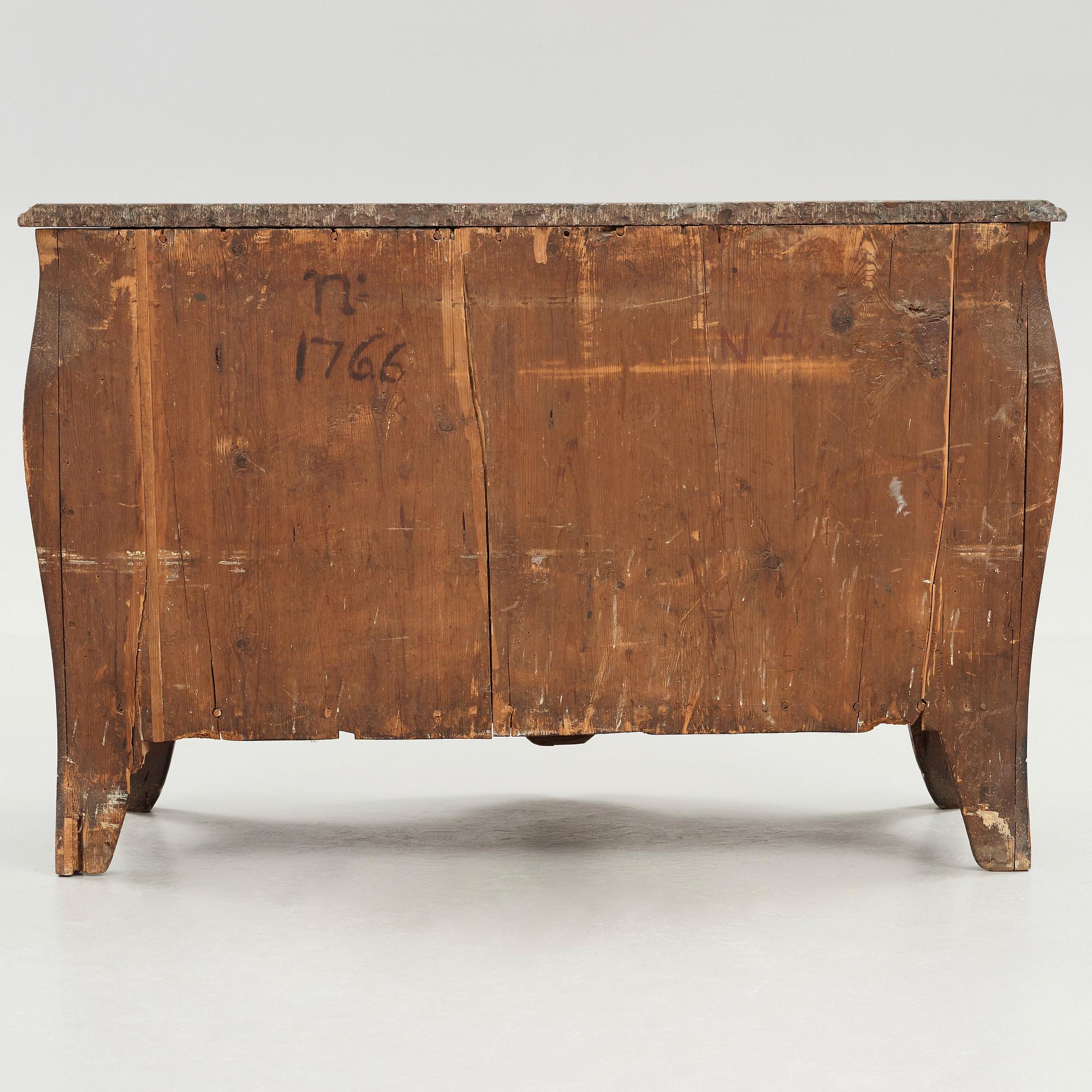 A Swedish Royal Rococo 1760's commode by Lars Nordin, master in Stockholm 1743-1773 (not signed).
