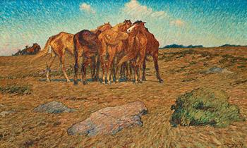 399. Nils Kreuger, (A drove of Horses).