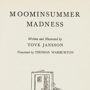 Tove Jansson, Bok 1 upplagan "Moominsummer Madness", Limited Ernest Benn London 1955.