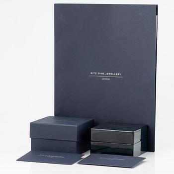 Ring, 18K vitguld med briljantslipade diamanter och akvamariner, Ritz London.