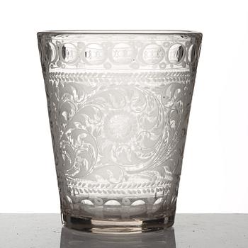 BÄGARE, glas. Nordeuropa, 1700-tal.