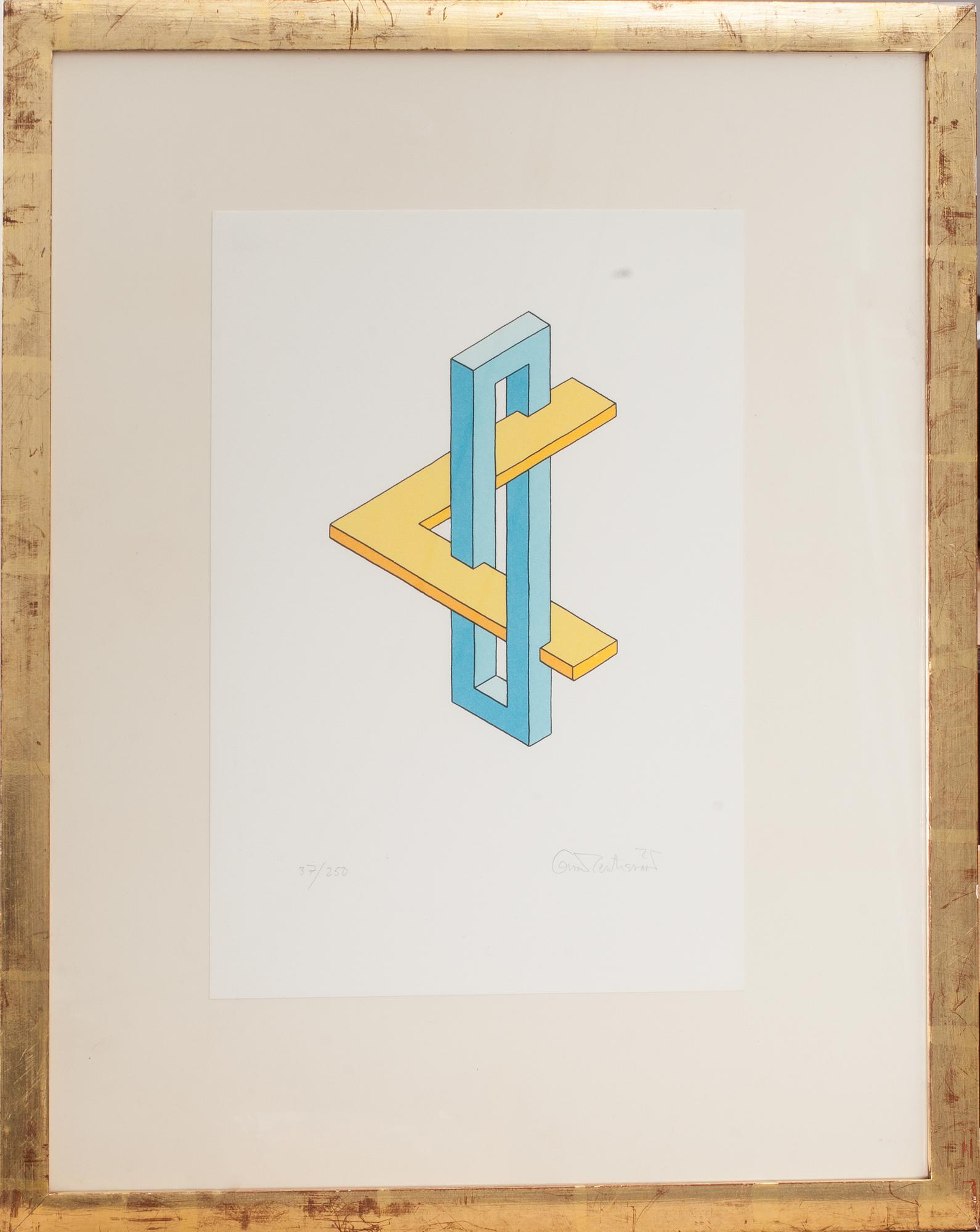 OSCAR REUTERSVÄRD, färglitografier, 2 st, signerade och numrerade 43/250 resp 37/250.