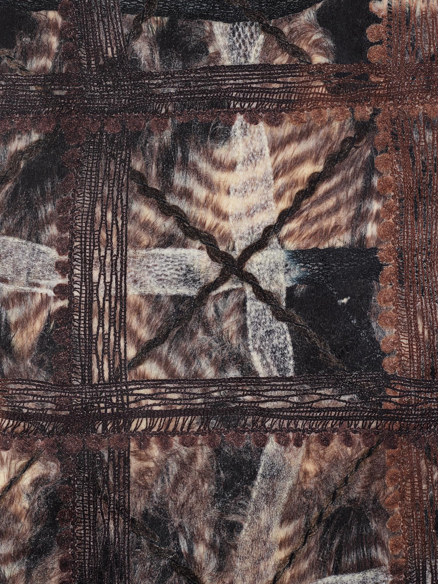 Karl Norin, syntetic fur, wax, epoxy and wood, signed and dated 2013 on verso.