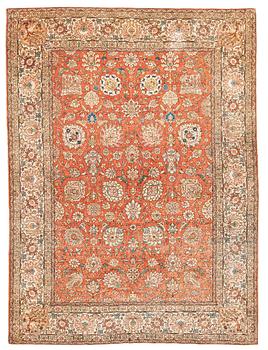 1256. SEMI-ANTIQUE TABRIZ GHANADI. 333 x 248,5 cm.