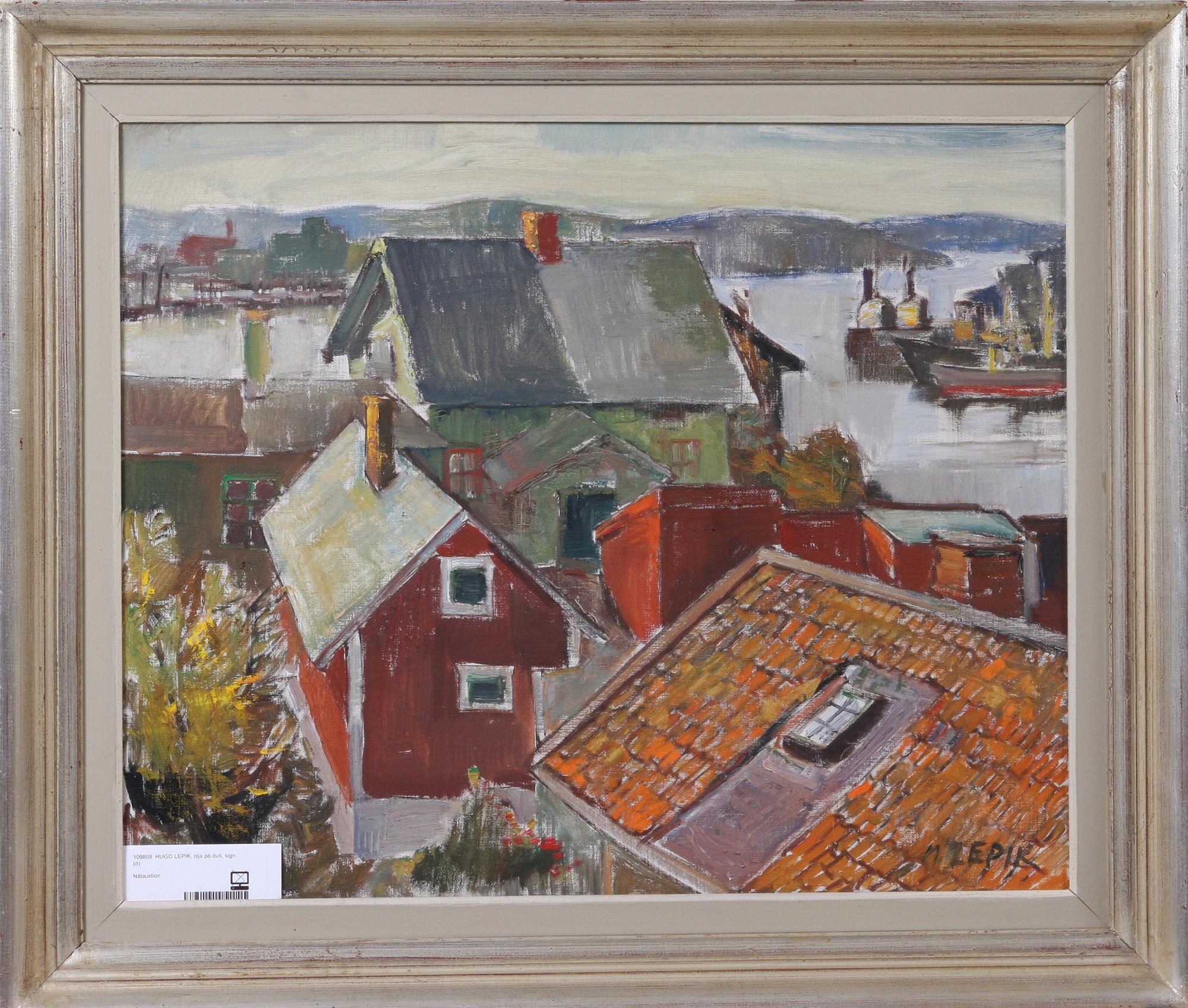 HUGO LEPIK, olja på duk, sign.