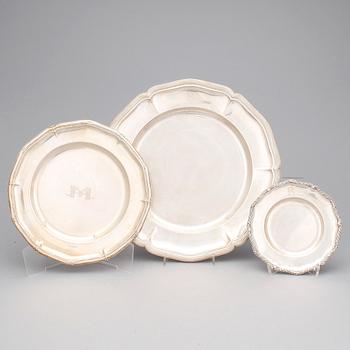 FAT, 3 st, silver, bl.a. GAB 1933, vikt ca 820 gram.