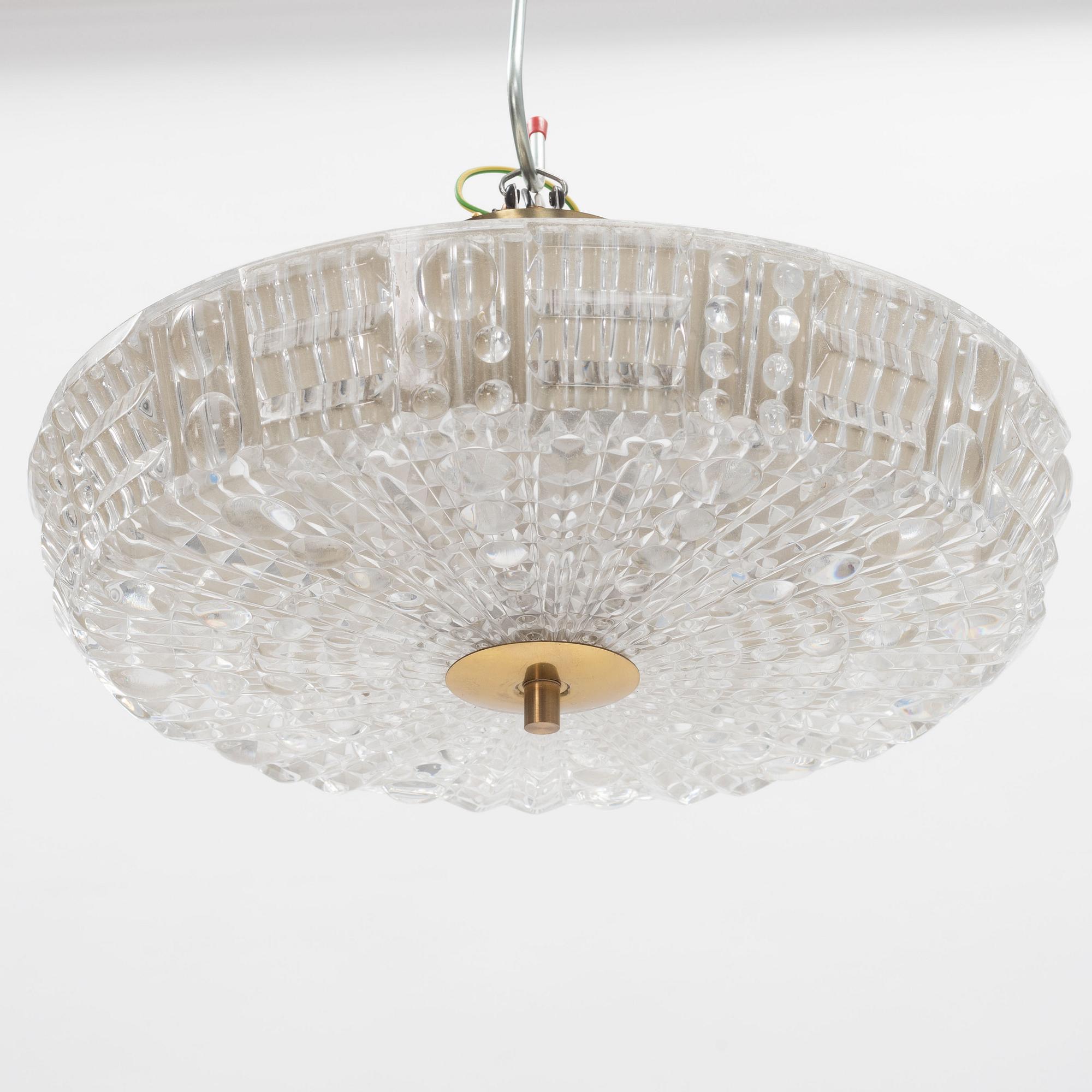 Carl Fagerlund, a ceiling light, Orrefors, 1960's/70's.