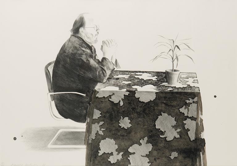 David Hockney, "Henry at Table".