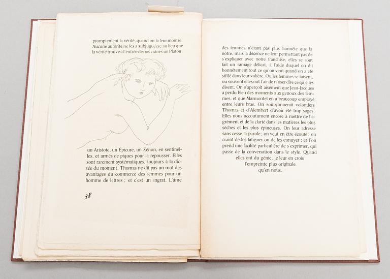Kirja, "Sur Les Femmes", Diderot, pointes-sèches originales de Max Papart, Aux dépens de l'artiste, 1952.