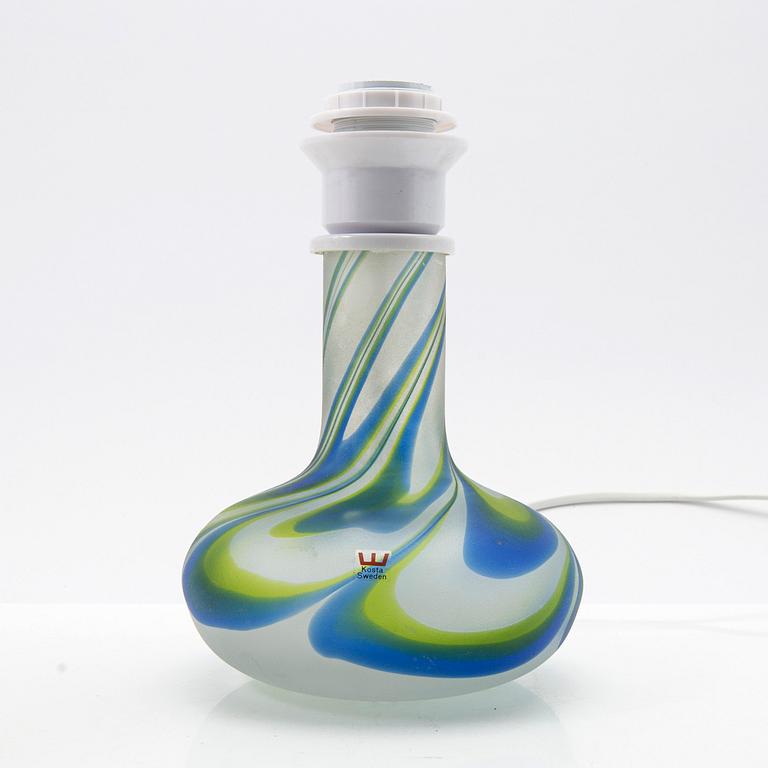 Göran Wärff, bordslampa, glas, Kosta, signerad.