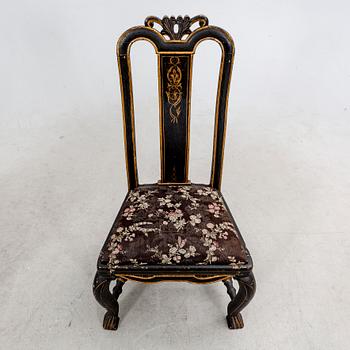 A pair of painted late Baroque chairs first half of the 18th century.