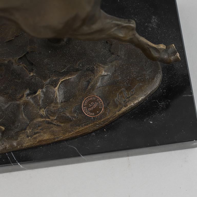 Miguel Fernando Lopez, sculpture. Signed Milo. Foundry mark.