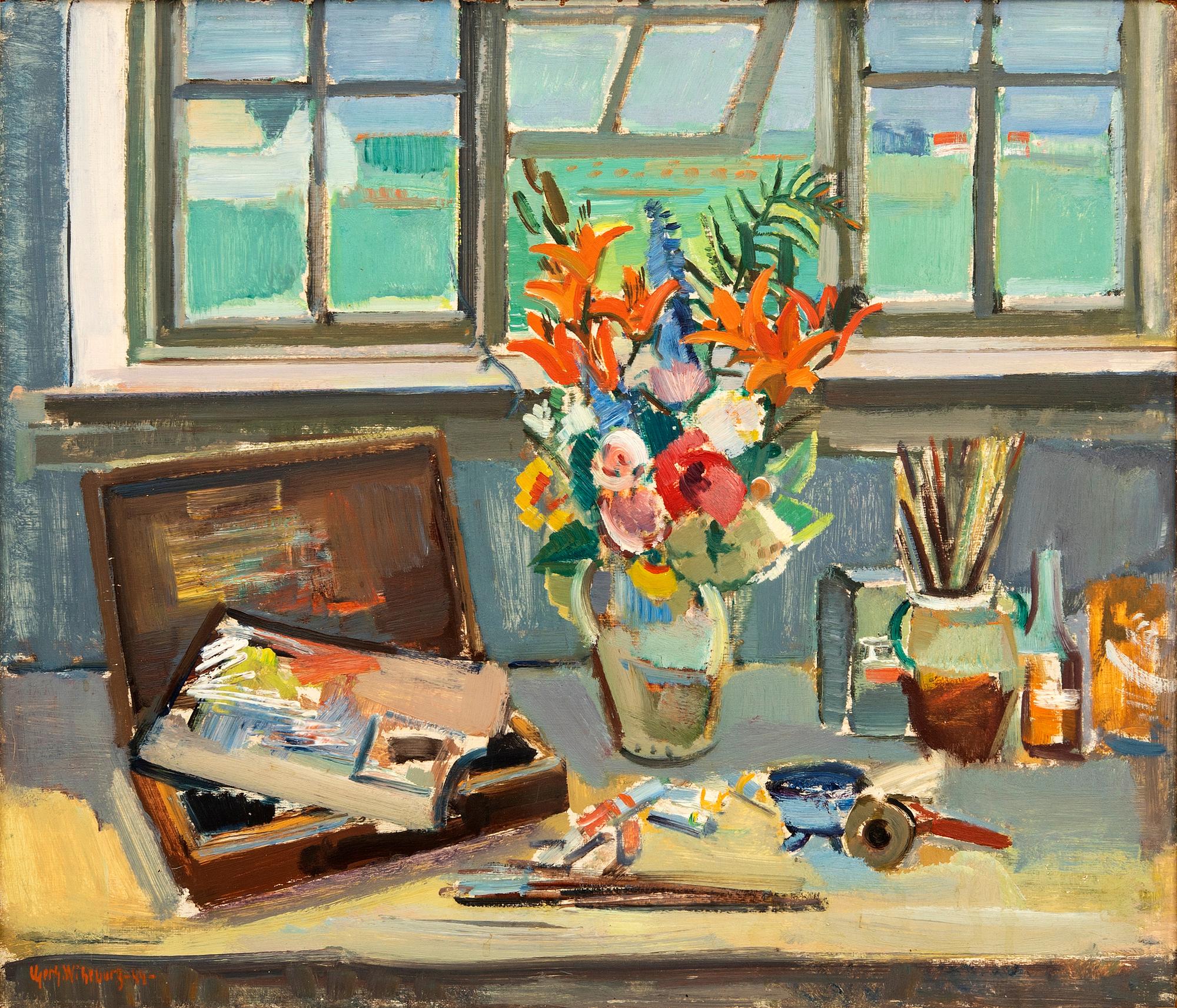 Gerhard Wihlborg, Vid fönstret i ateljén.