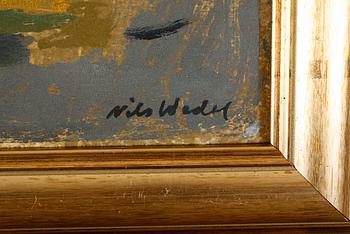 NILS WEDEL, oil on panel, signed.