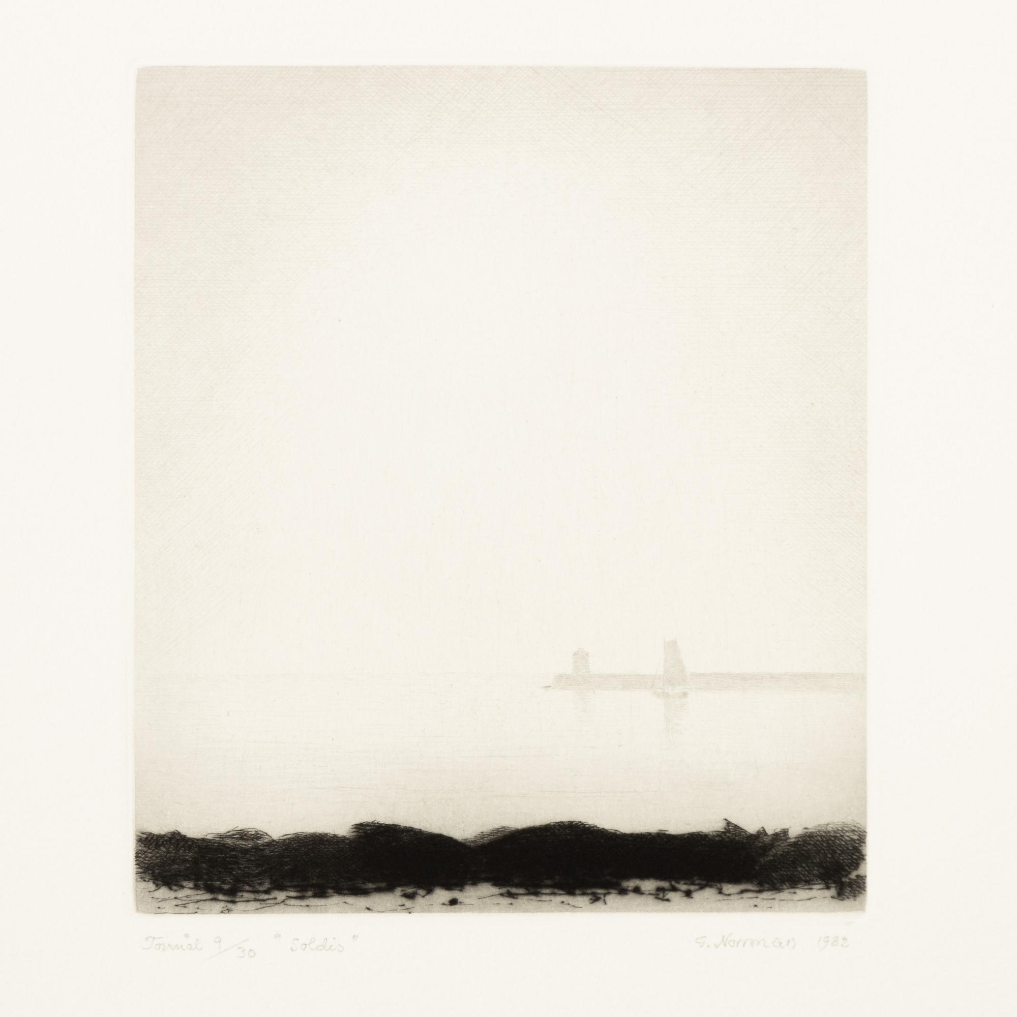 Gunnar Norrman, Drypoint etchings, 8, signed and numbered.