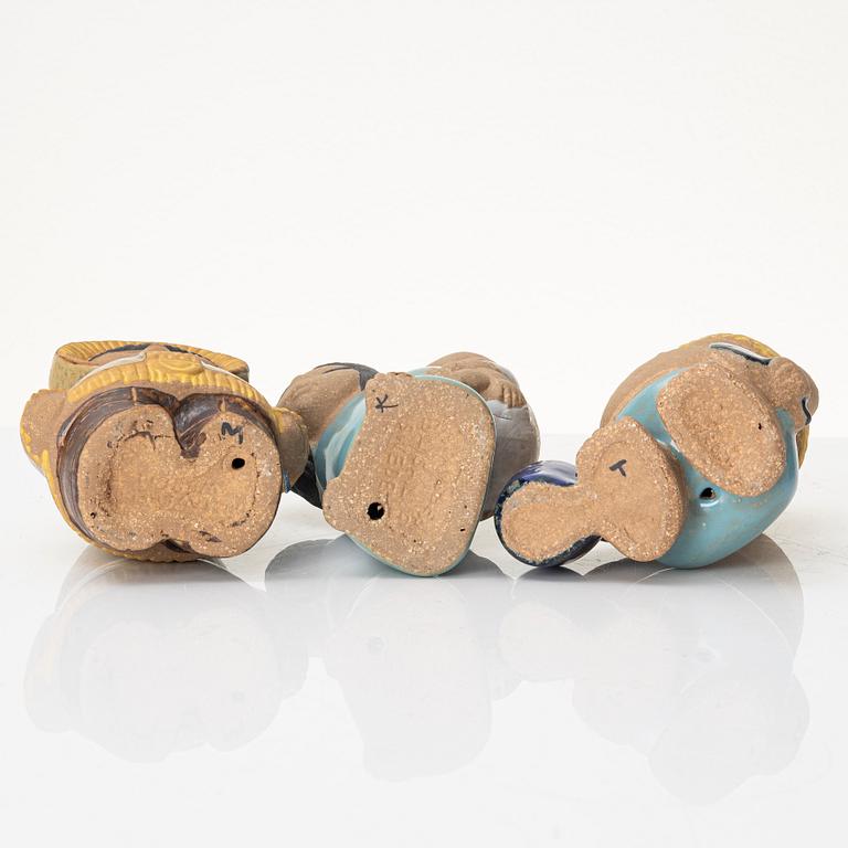 Lisa Larsson, five stoneware figurines, Gustavsberg and K-Studion Gustavsberg, Sweden.