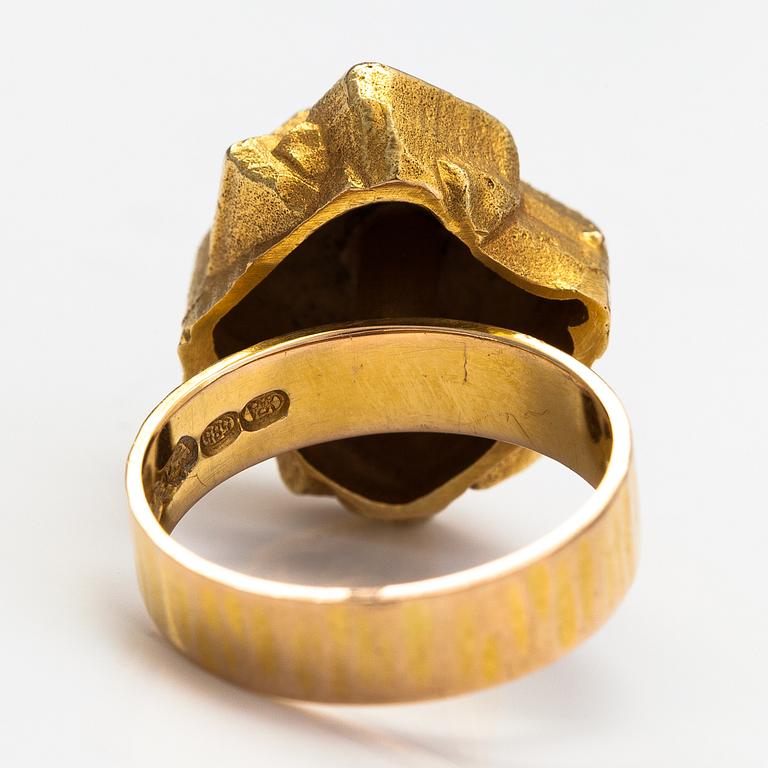 Björn Weckström, Ring "Gyllene pelargon", 14K guld. Lapponia 1965.