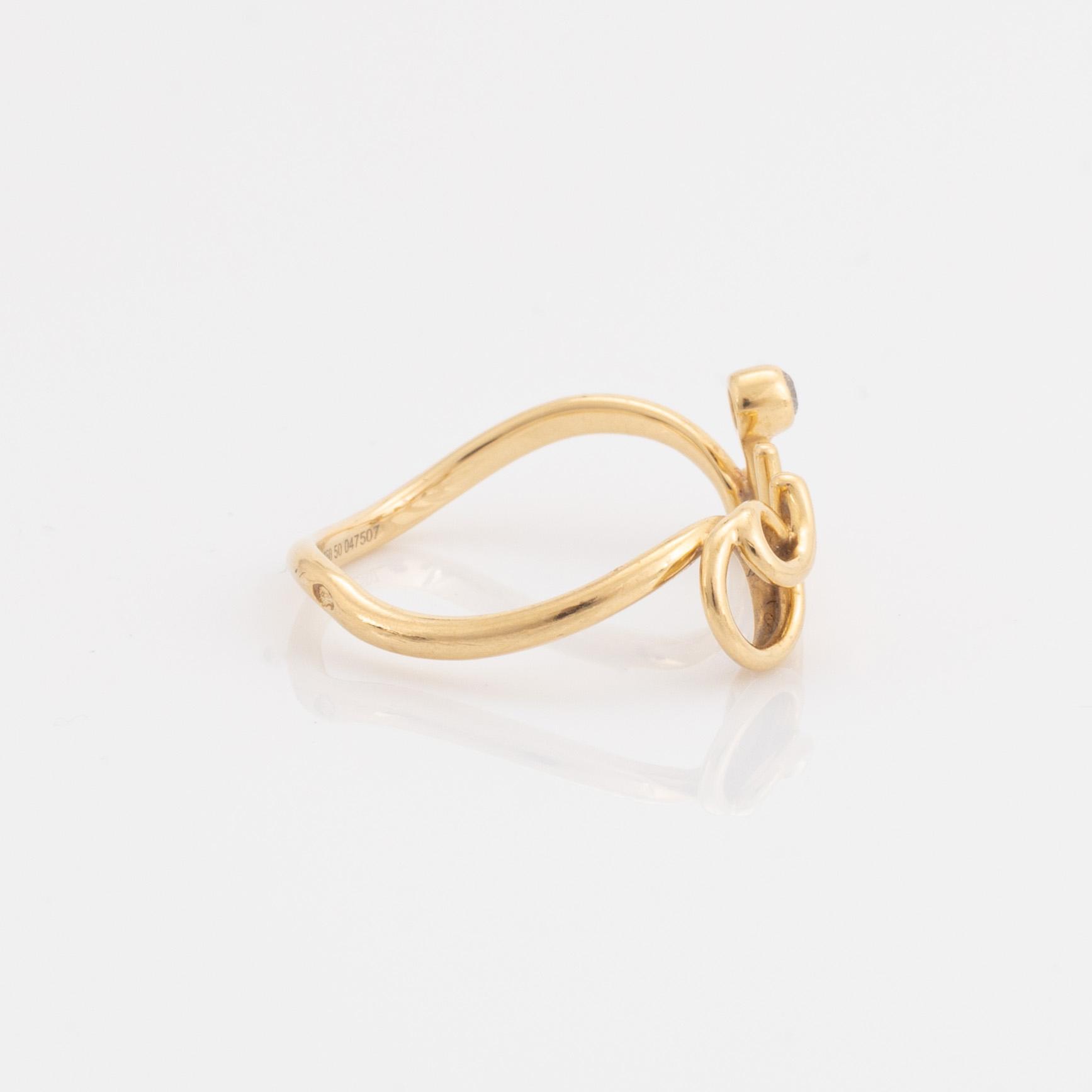 Dior, ring "Oui", 18K guld med briljantslipad diamant.