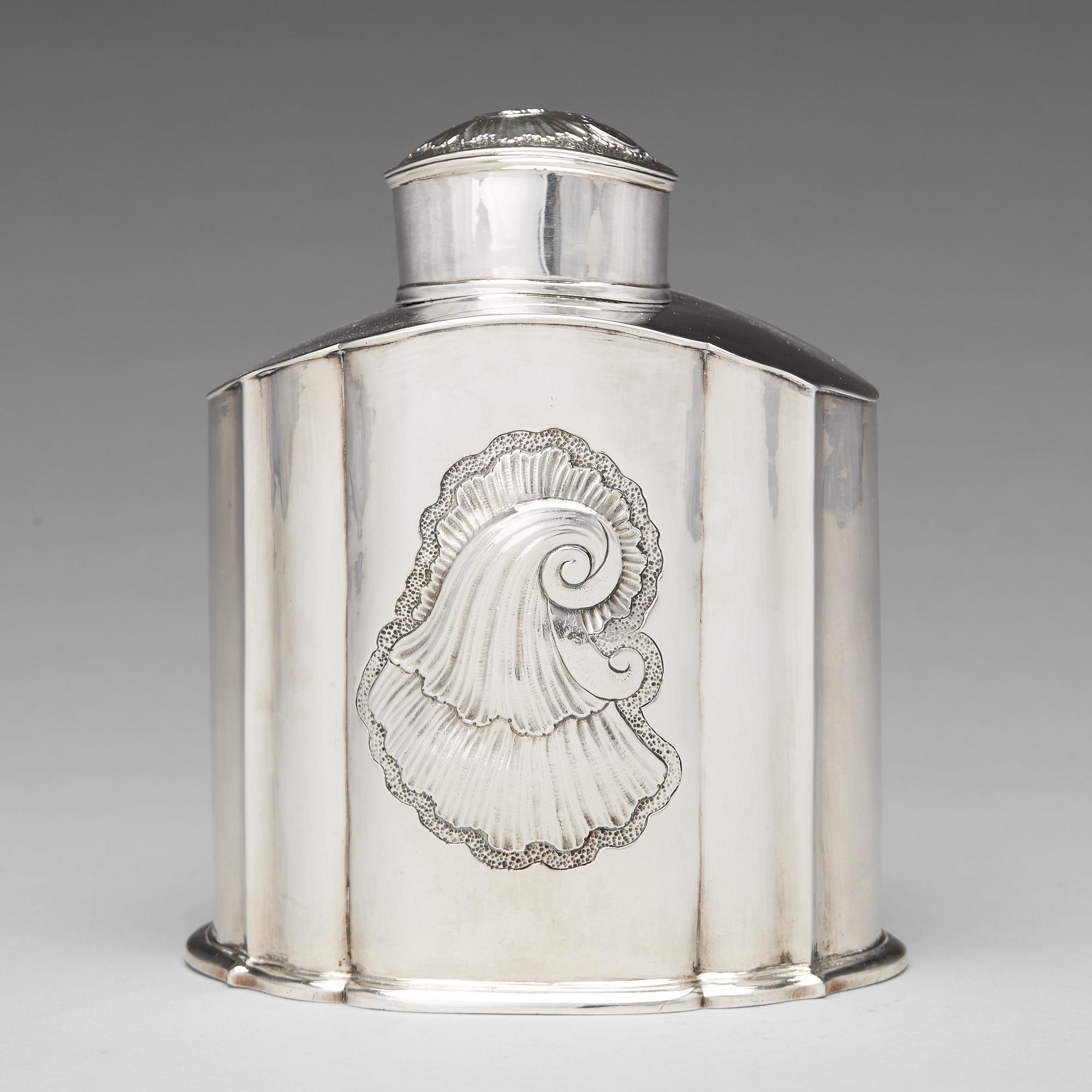 Johan Collin, teburk, stor, silver, Stockholm 1745. Senbarock.