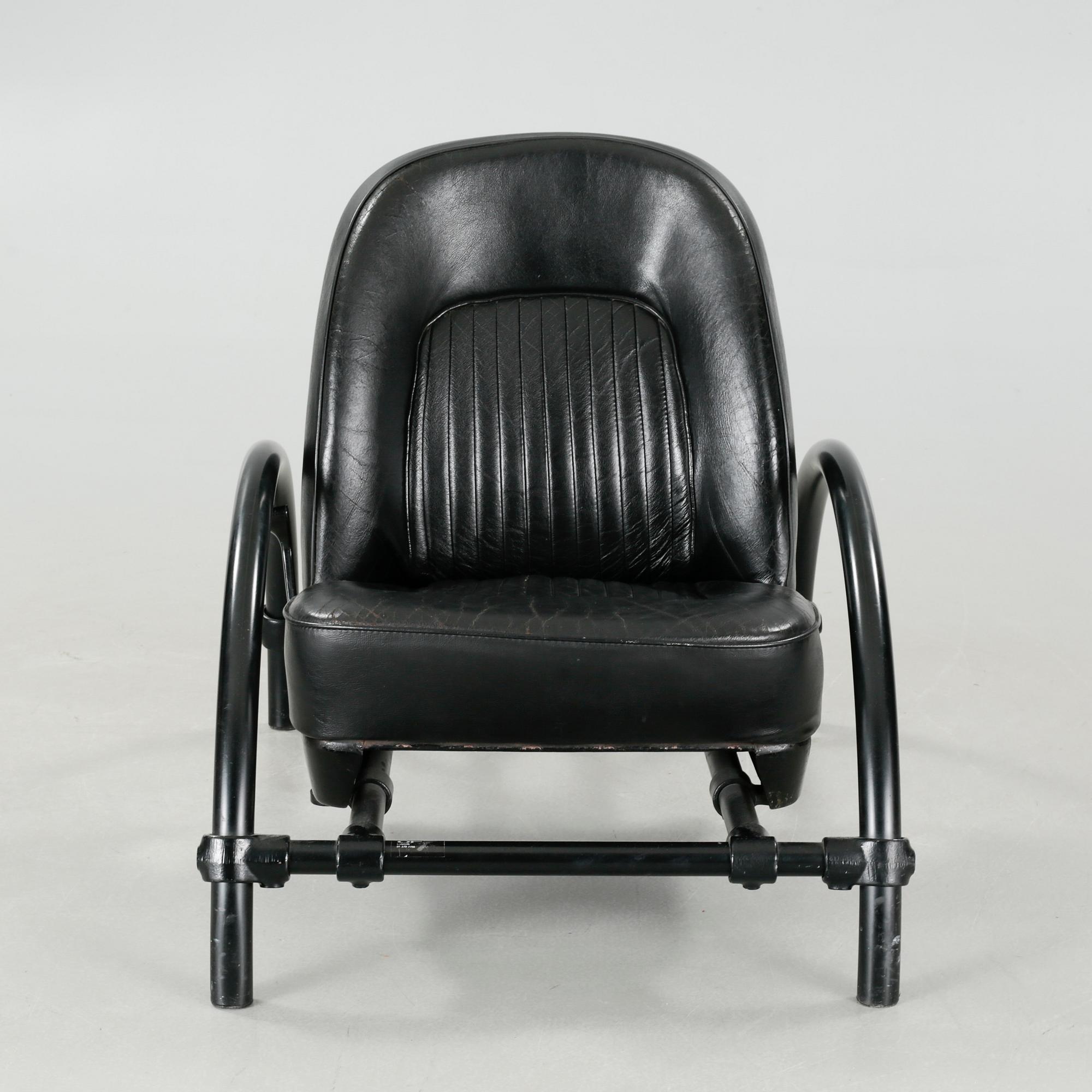 "Rover chair" by Ron Arad, One Off Ltd, London, 1980s.