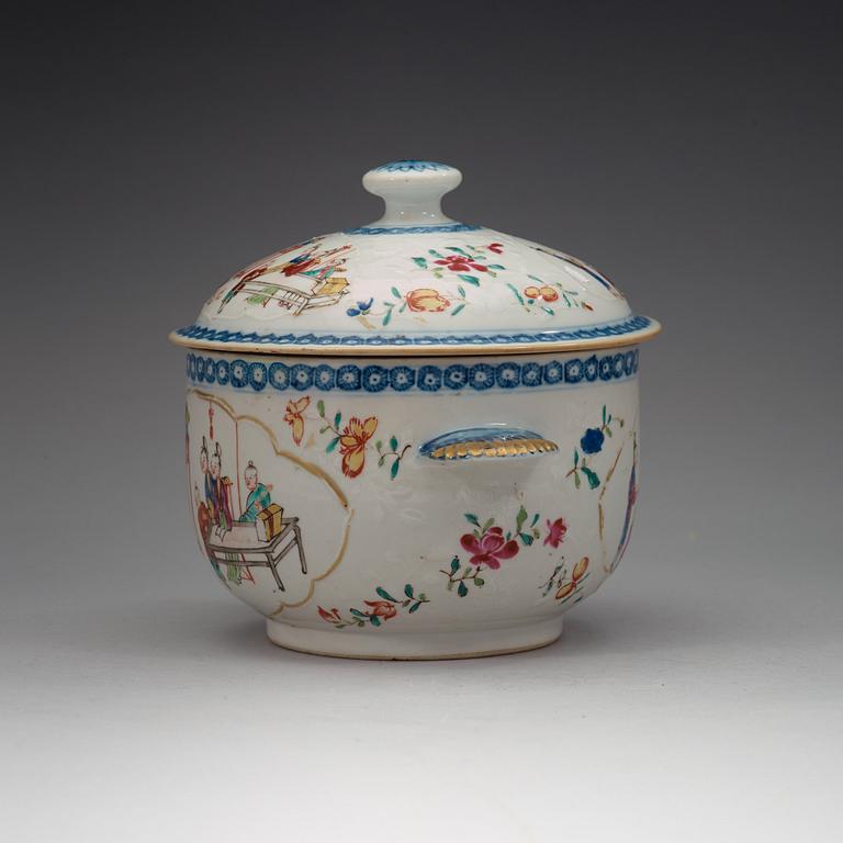 A famille rose tureen with cover, Qing dynasty, Qianlong (1736-95).