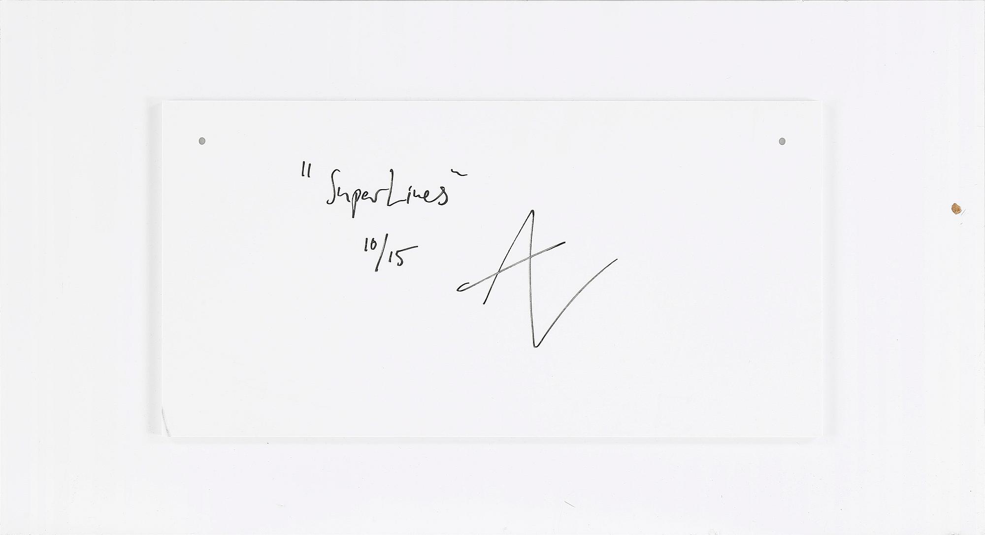 ANDREAS LUNDBERG, "Super lines", gicleetryck på plexiglas, monogramsignerad och numrerad a tergo, 10/15.