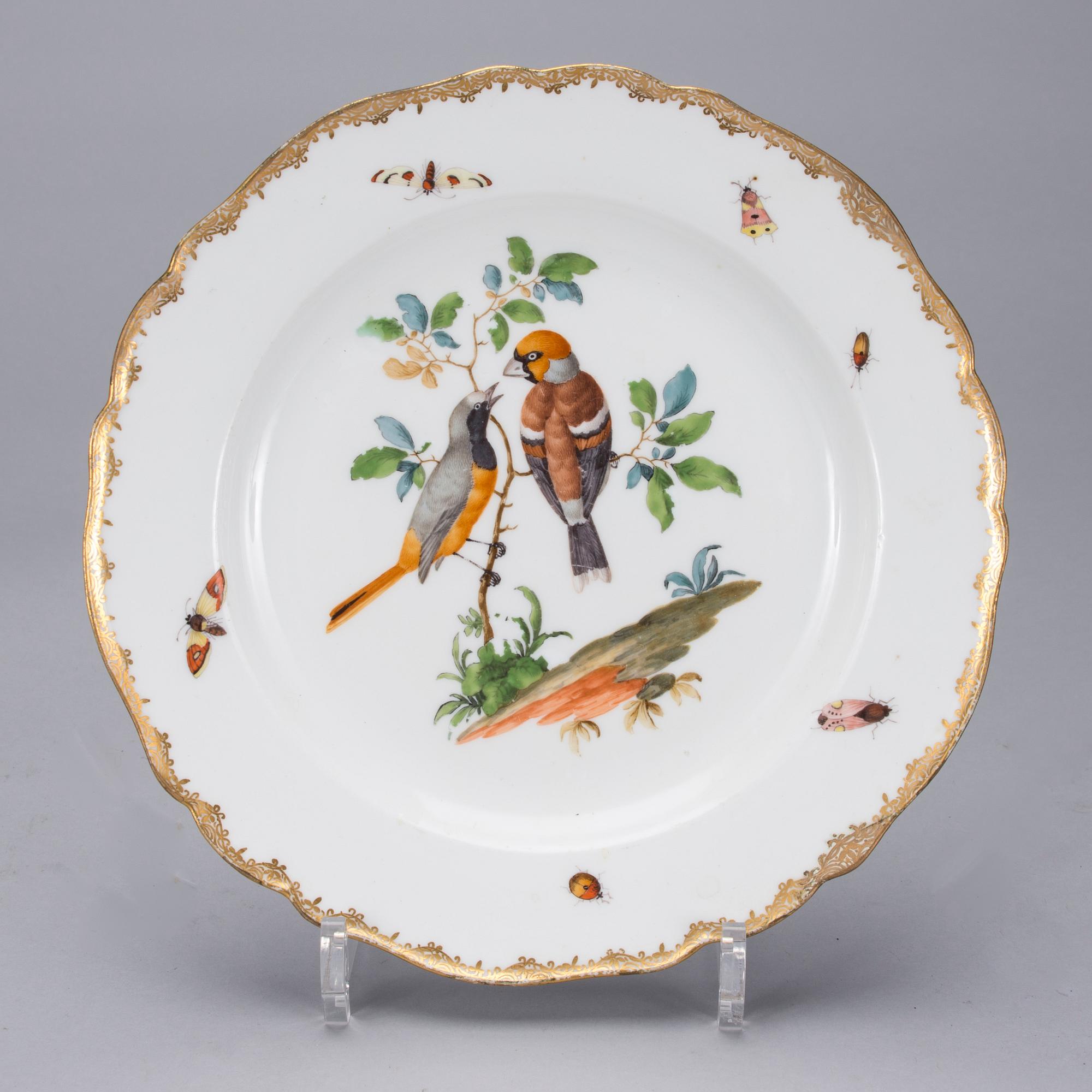 TALLRIK, porslin, Meissen, 1700-tal.