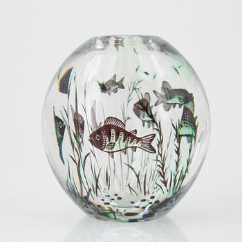 Edvard Hald, vaser, 3 st, Fiskgraal, Orrefors.