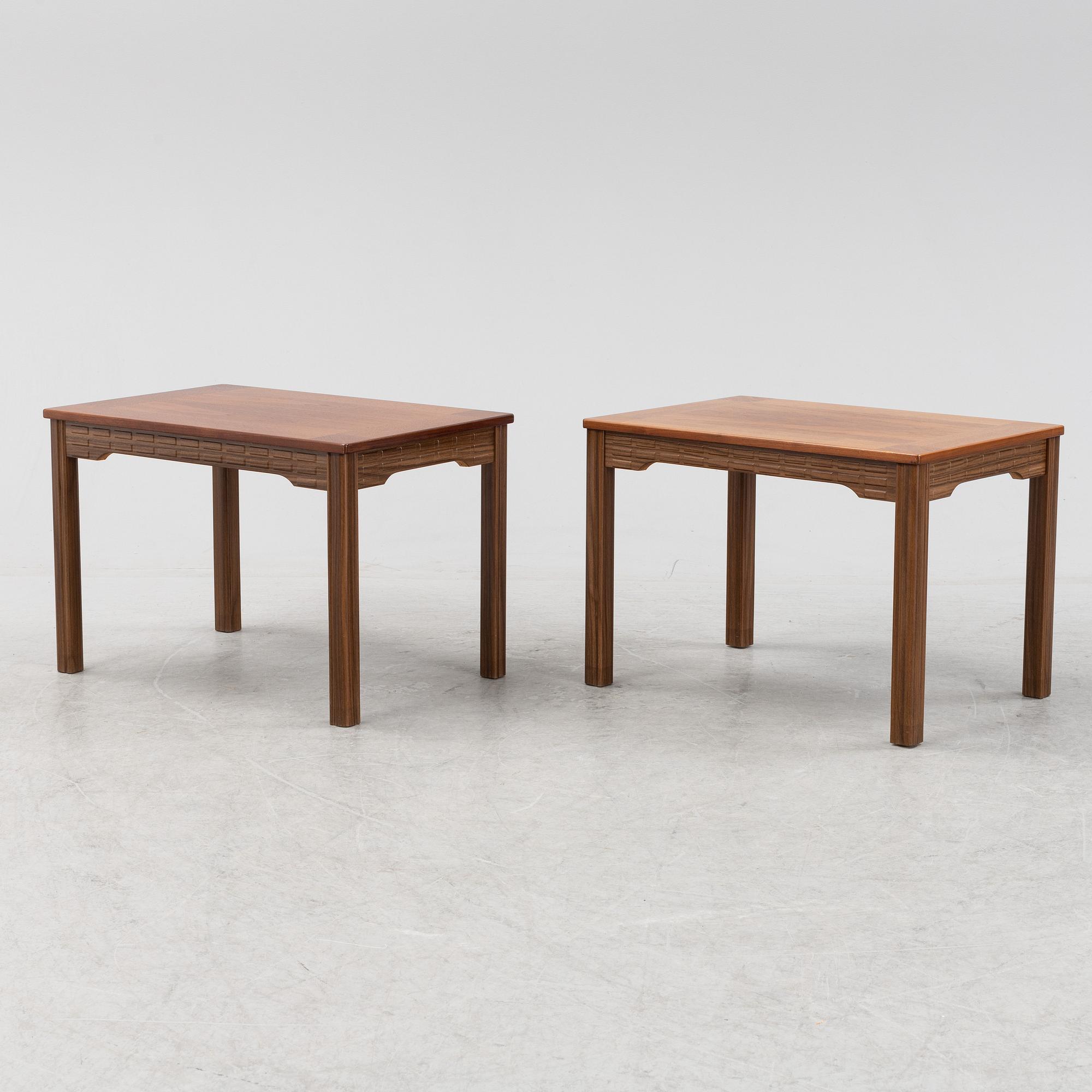 Sidobord, ett par, Alberts, Tibro, 1970-tal.