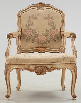 A Swedish Rococo 18th century armchair.