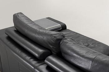A 'Domino' leather sofa from Natuzzi, Italy, 21st Century.