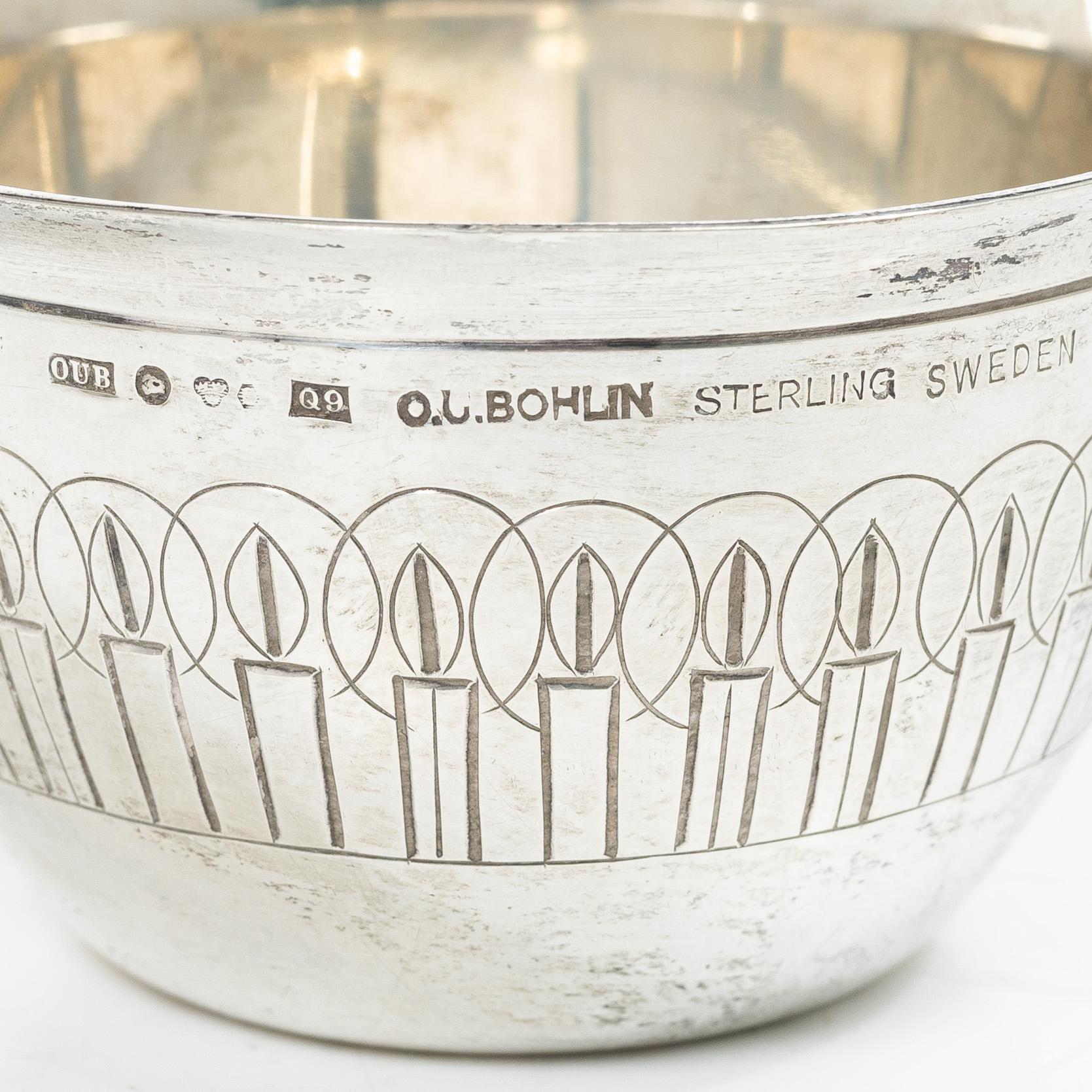 Candle holder and tumbler, sterling silver, Olle Olls, Stockholm 2010, and Ove Urban Bohlin, Stockholm 1966.