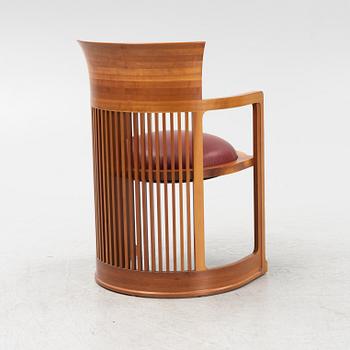 Frank Lloyd Wright, armchair, model number 606 "Barrel", Cassina, designed in 1937.