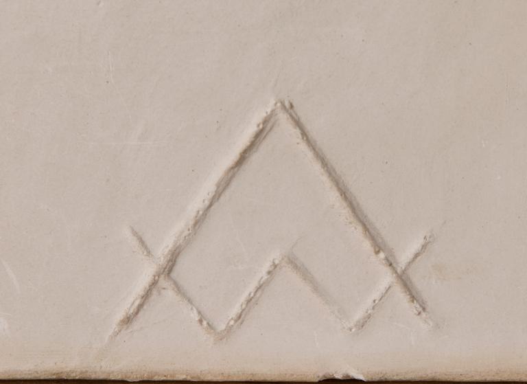 WÄINÖ AALTONEN, a plaster relief, monogram signed.