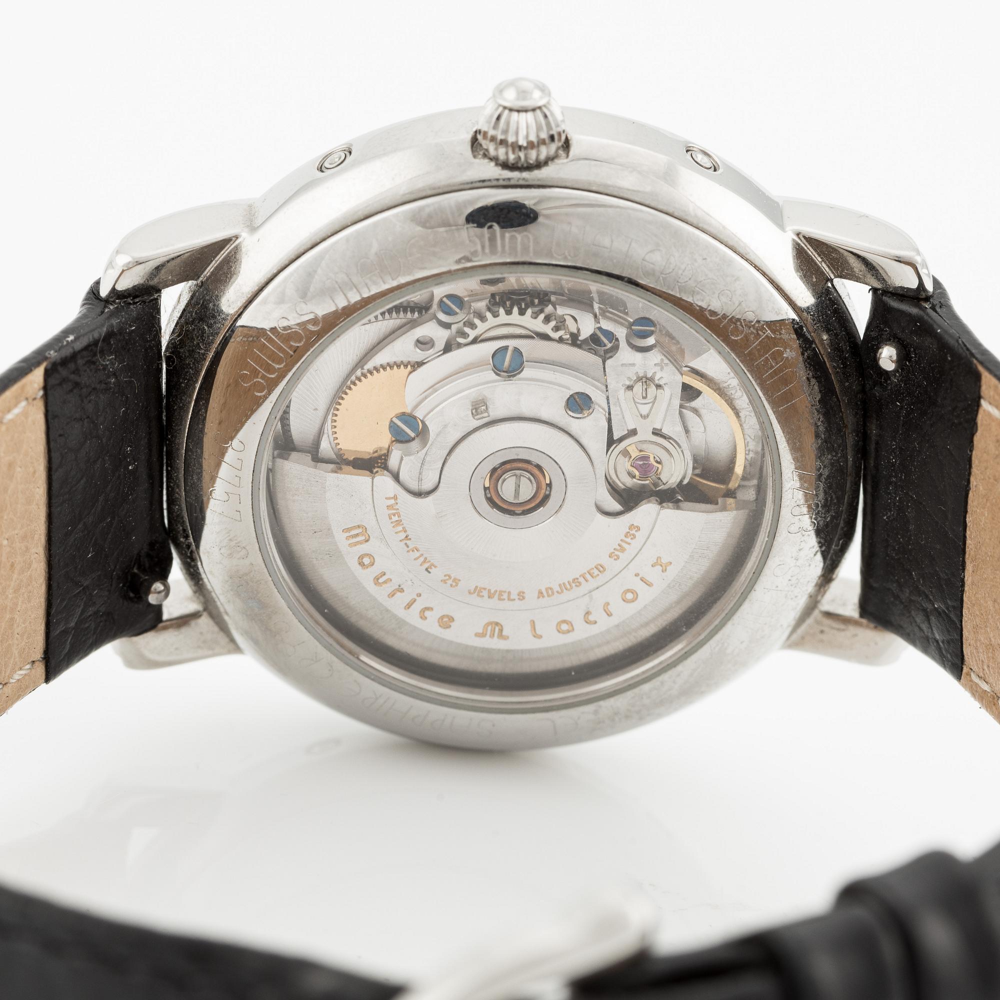 Maurice Lacroix, Masterpiece, Phase de Lune, wristwatch, 38 mm.
