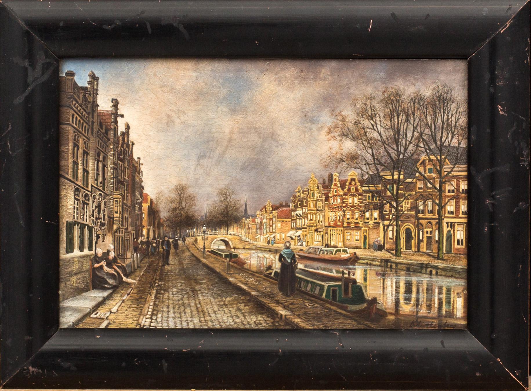 JOHANNES CHRISTIAAN KAREL KLINKENBERG, oil panel. Signed.