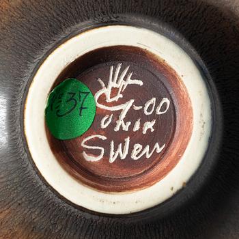 Sven Wejsfelt, two unique stoneware vases, Gustavsberg Studio 2000.