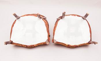 KARMSTOLAR, ett par, rokokostil, 1900-talets senare hälft.