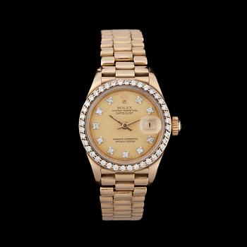 Rolex - Datejust. Automatic. Gold / gold. Brilliant Ring. 26 mm.