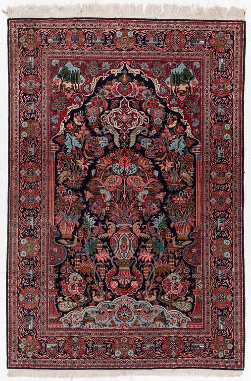 Keshan rug, approx. 130 x 200 cm.