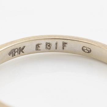 Ringar, 2 stycken, 18K guld med små smaragder och diamanter.