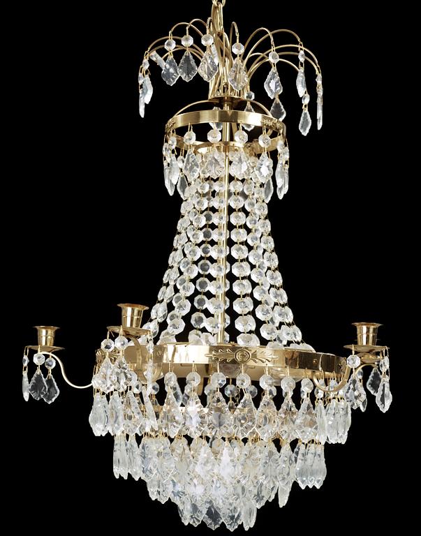 LJUSKRONA, empirestil, 1900-tal. Höjd 60 cm.
