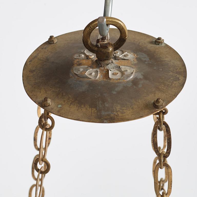 A Swedish Empire 19th century eight-light hanging-lamp.