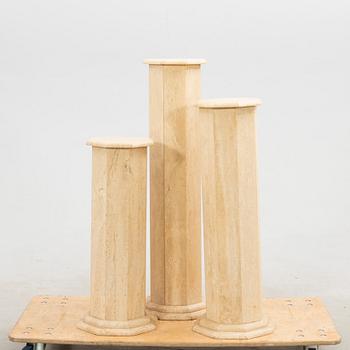 Pedestals, 3 pcs, second half of the 20th century.