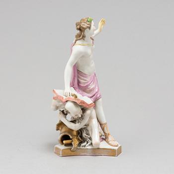A German porcelain figure, 19th Century. Marked R.