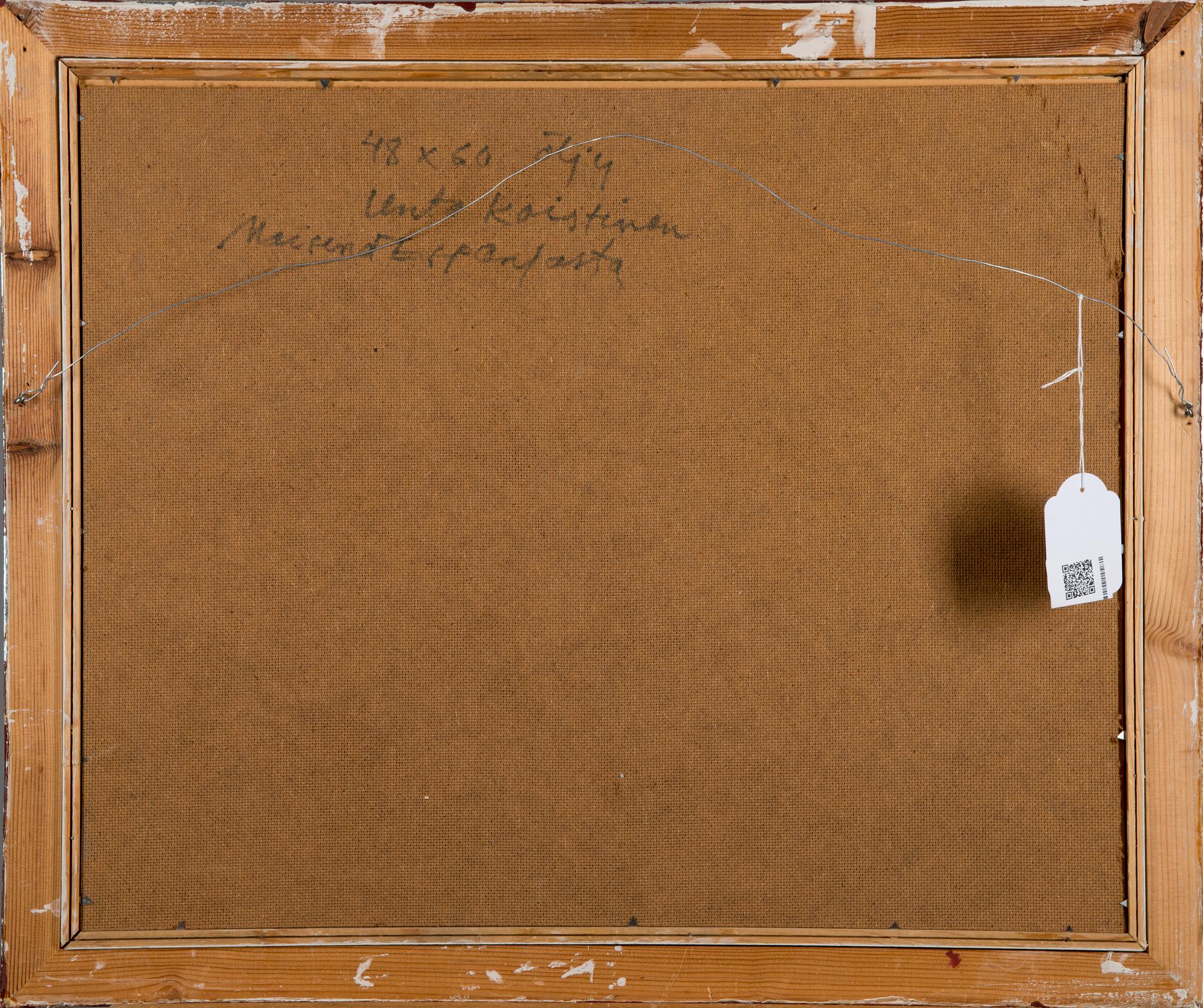 UNTO KOISTINEN, olja på skiva, signerad och daterad 1960.